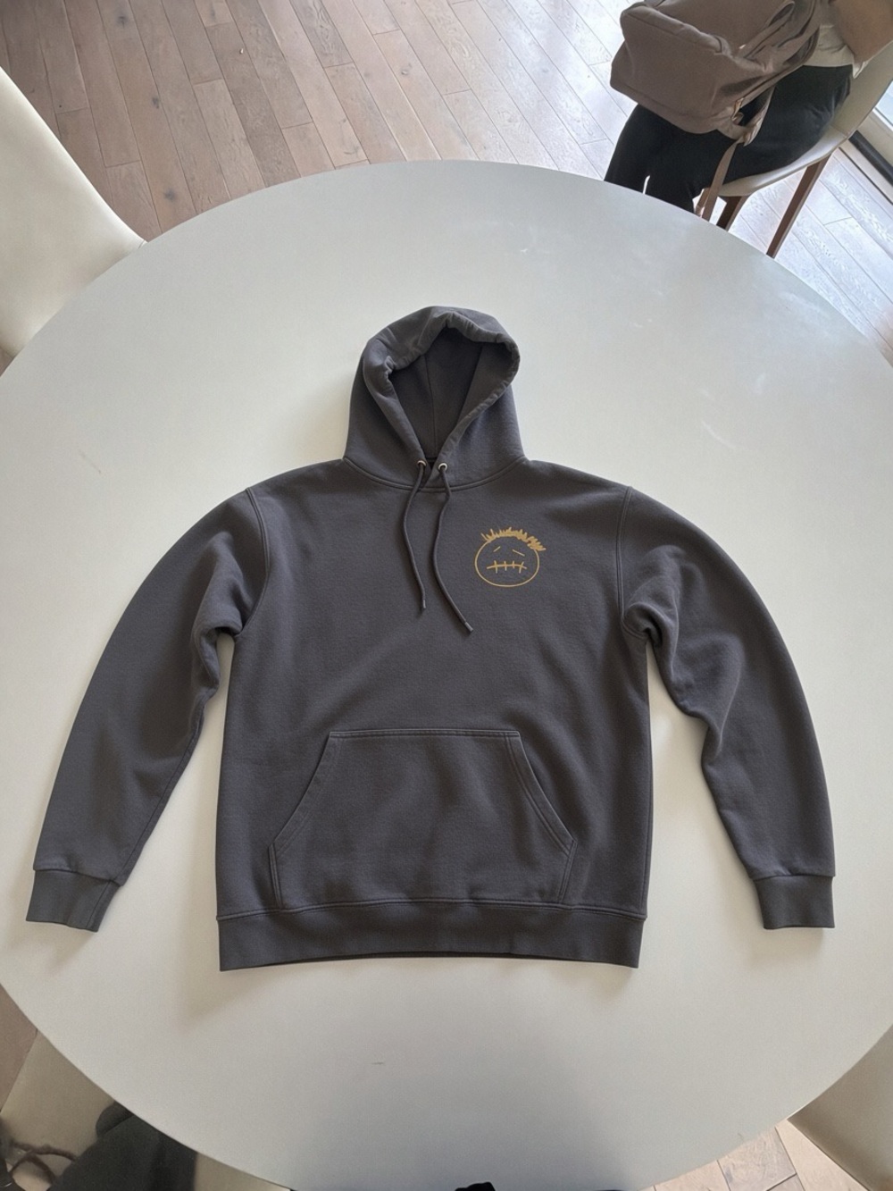 Cactus Jack by Travis Scott Charcoal Hoodie with Gold Emblem